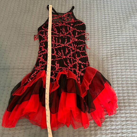 Revolution Dancewear Adult Small Style# 0125 Black and Red Sequin Costume - Picture 5 of 10